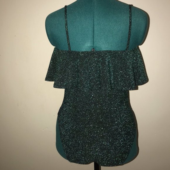 Emerald Green Glitter ZARA Bodysuit - Picture 2 of 6